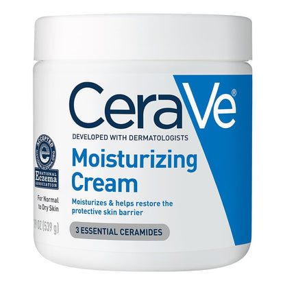 Moisturizing Cream, Face Moisturizer & Body Cream, Skin Care, 19Oz | Hyaluronic Acid for Instant Hydration, Skin Barrier Repair, Ceramide Moisturizer, Fragrance Free, Non-Comedogenic, Daily Use