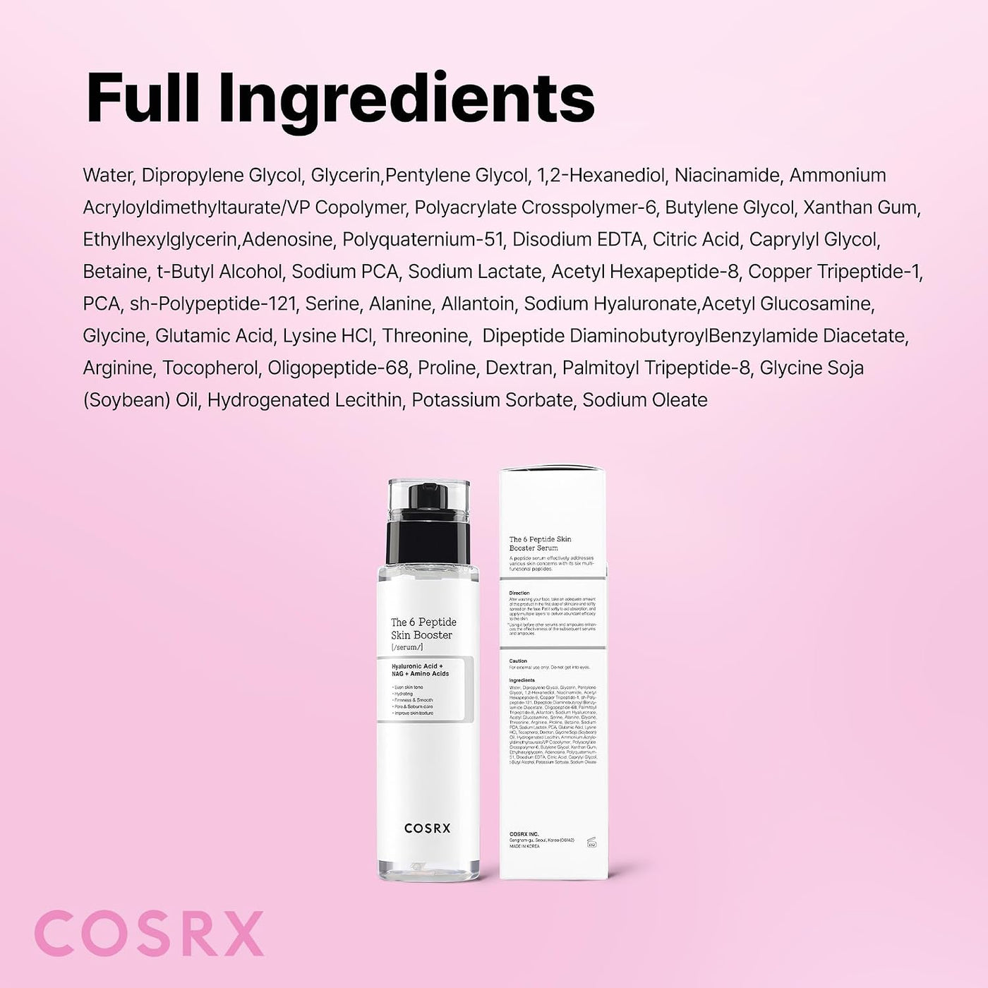 6X Peptide Collagen Skin Booster Toner Serum for Dull Skin, 5.07 Oz | Preps Skin with Copper Peptides, Ghk-Cu for Uneven Skin Texture, Skin Renewal Boosting Facial Essence, Korean Skin Care