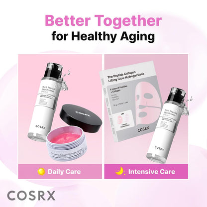 6X Peptide Collagen Skin Booster Toner Serum for Dull Skin, 5.07 Oz | Preps Skin with Copper Peptides, Ghk-Cu for Uneven Skin Texture, Skin Renewal Boosting Facial Essence, Korean Skin Care